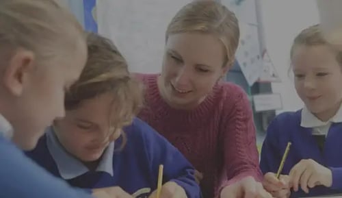 Assessment support with teacher and children