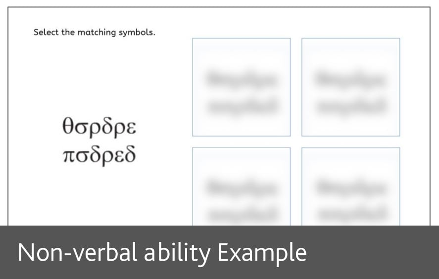 Non-verbal ability example screenshot