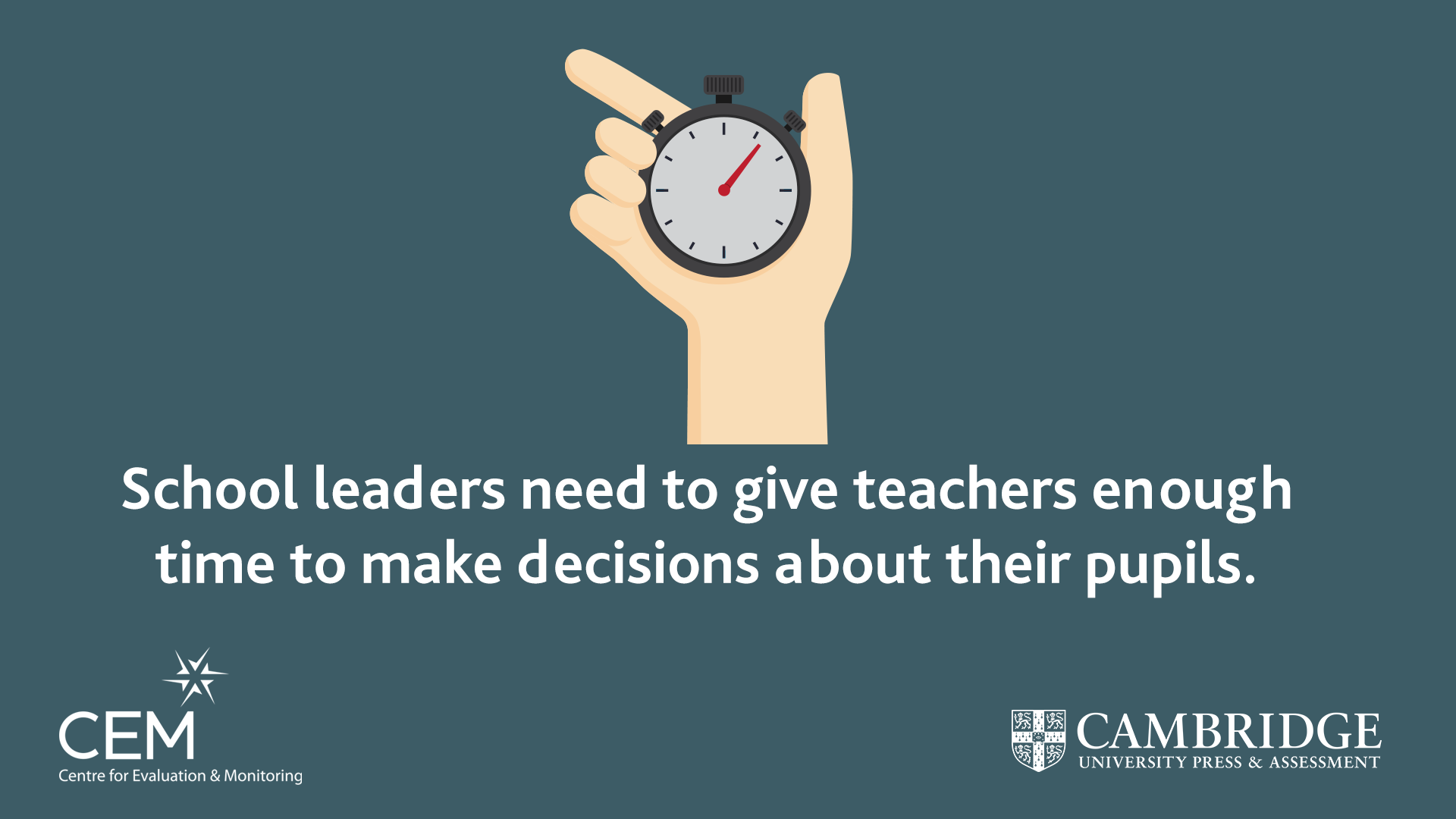 Give teachers enough time